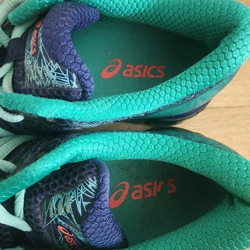 Asics Gel Quantum 360 Shoes Womens Size 7.5 Navy Teal Running Sneakers T5J6N